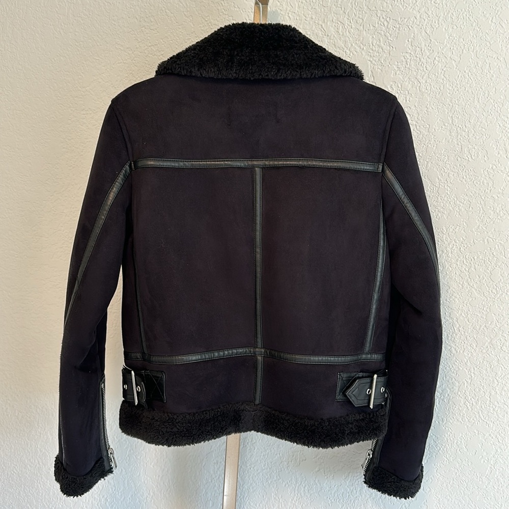 Zara Shearling/Suede Jacket - image 4